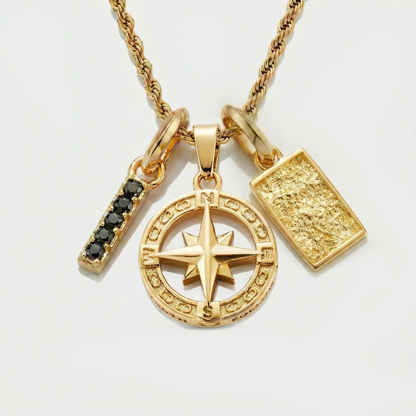 Build Your Own Pendant (Gold) | Onyx Stone