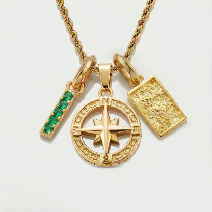 Build Your Own Pendant (Gold) | Emerald Stone