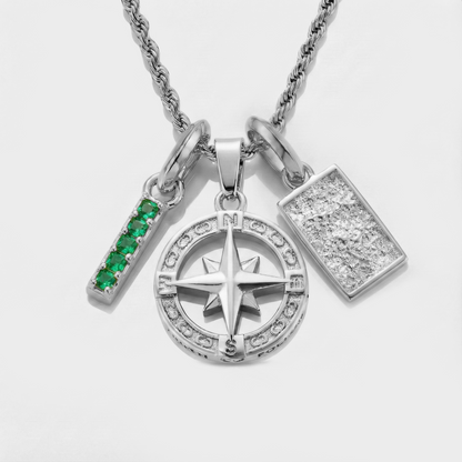 Build Your Own Pendant (Silver) | Emerald Stone