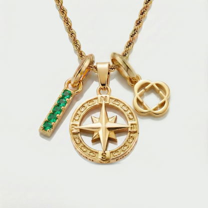 Build Your Own Pendant (Gold) | Emerald Stone