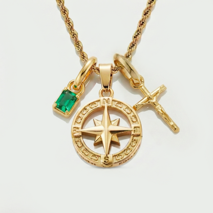 Build Your Own Pendant (Gold) | Emerald Stone