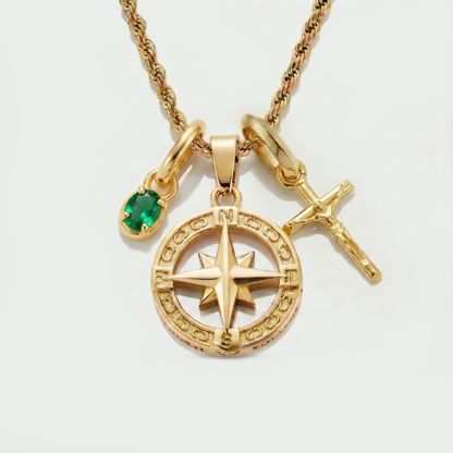 Build Your Own Pendant (Gold) | Emerald Stone