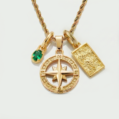 Build Your Own Pendant (Gold) | Emerald Stone