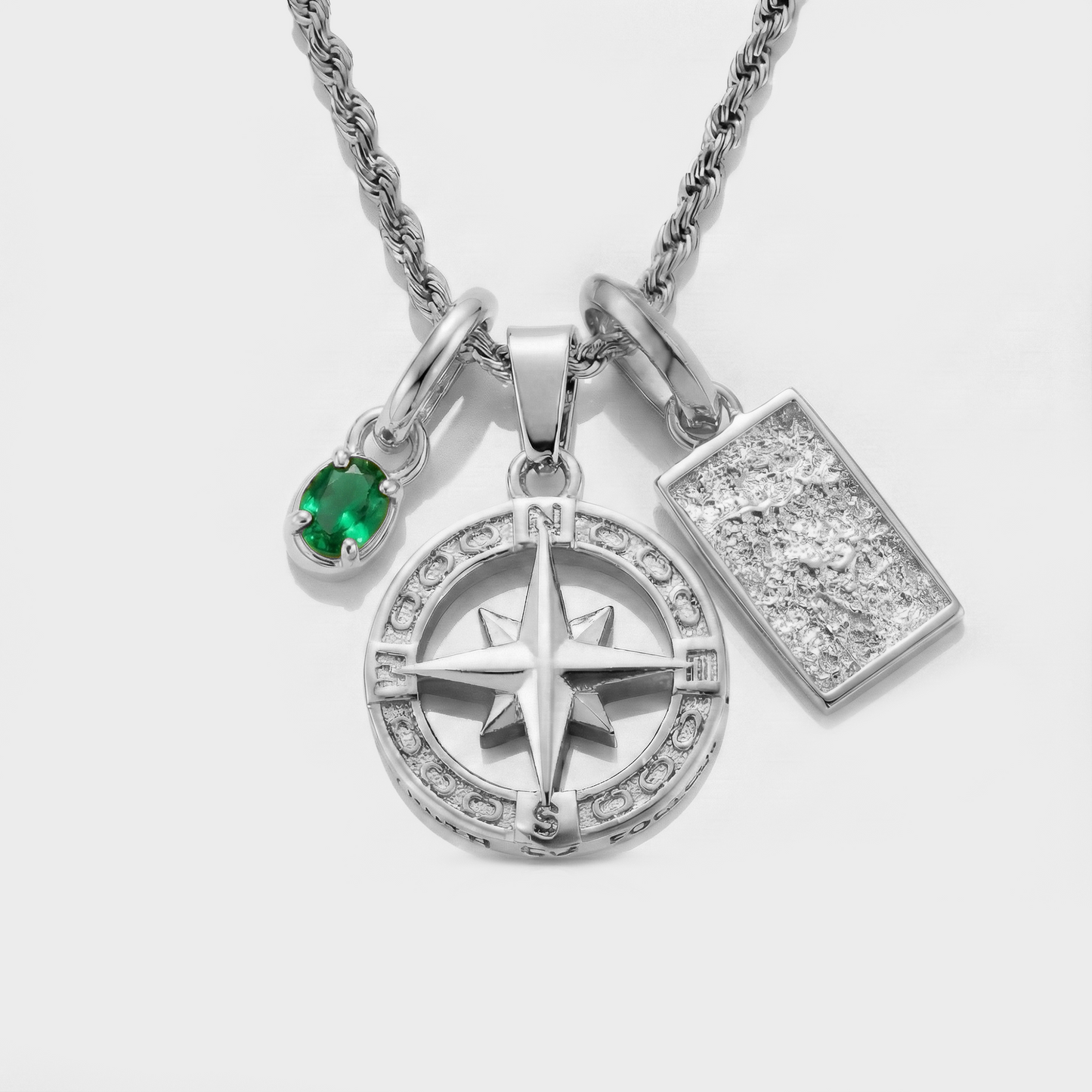 Build Your Own Pendant (Silver) | Emerald Stone