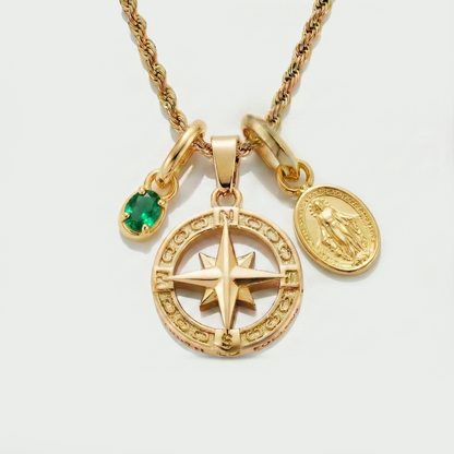 Build Your Own Pendant (Gold) | Emerald Stone