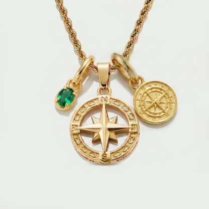 Build Your Own Pendant (Gold) | Emerald Stone