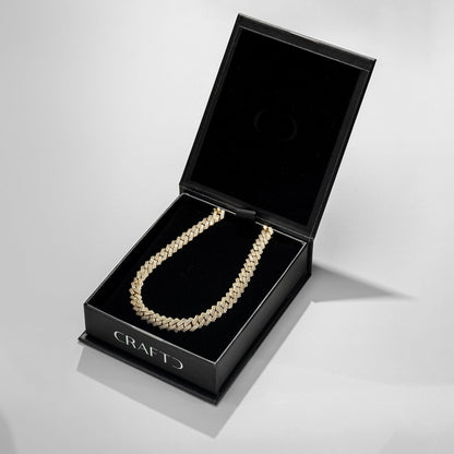 Prong Link Iced Cuban (Gold) 8mm
