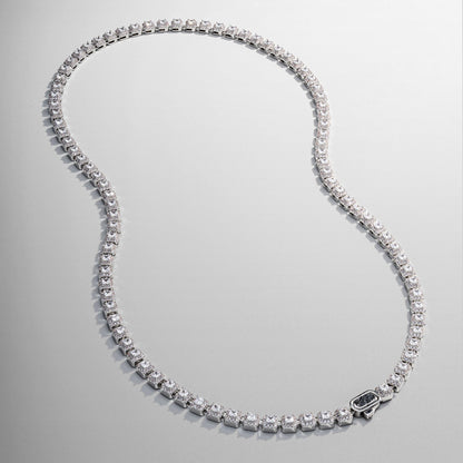 Cluster Stone Tennis Chain (Silver)