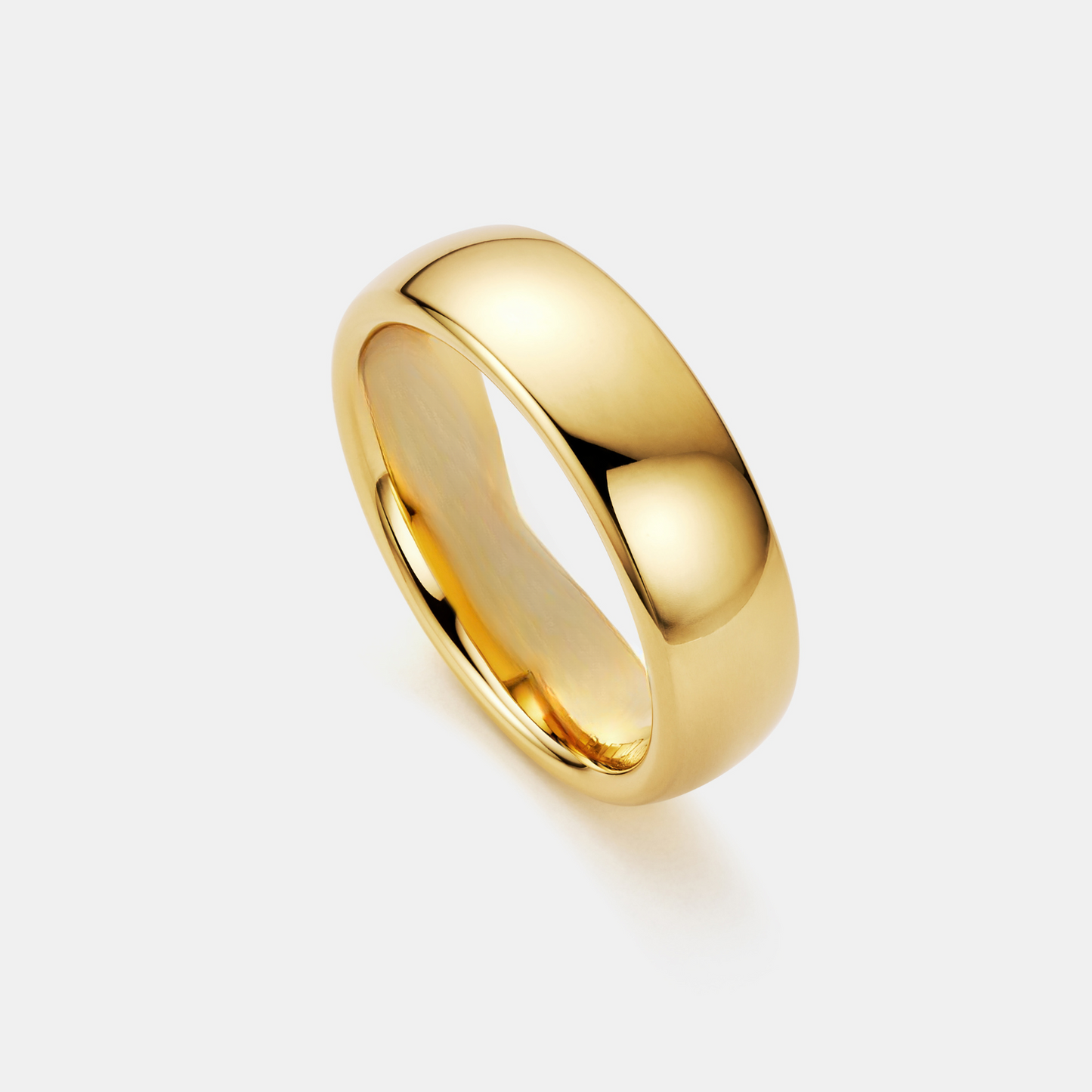 Rounded Ring (Gold) 7mm | 18ct Gold Tungsten