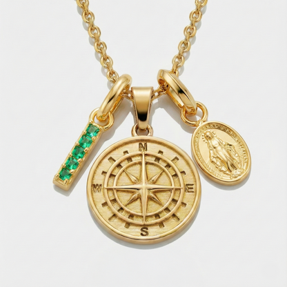 Build Your Own Pendant (Gold) | Emerald Stone