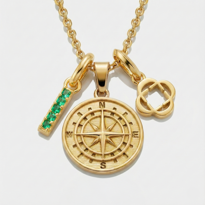 Build Your Own Pendant (Gold) | Emerald Stone