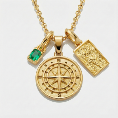 Build Your Own Pendant (Gold) | Emerald Stone