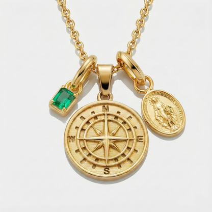 Build Your Own Pendant (Gold) | Emerald Stone