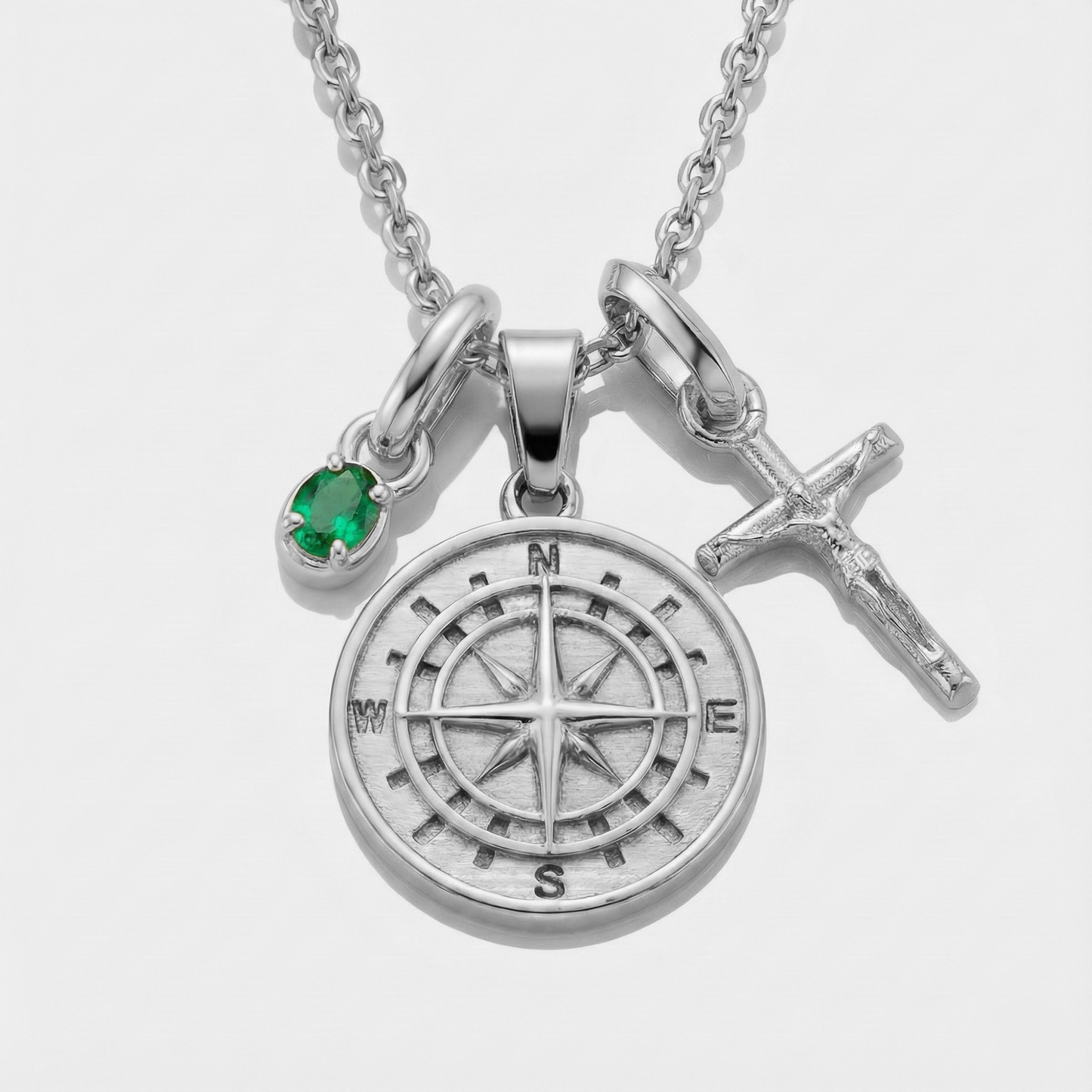Build Your Own Pendant (Silver) | Emerald Stone