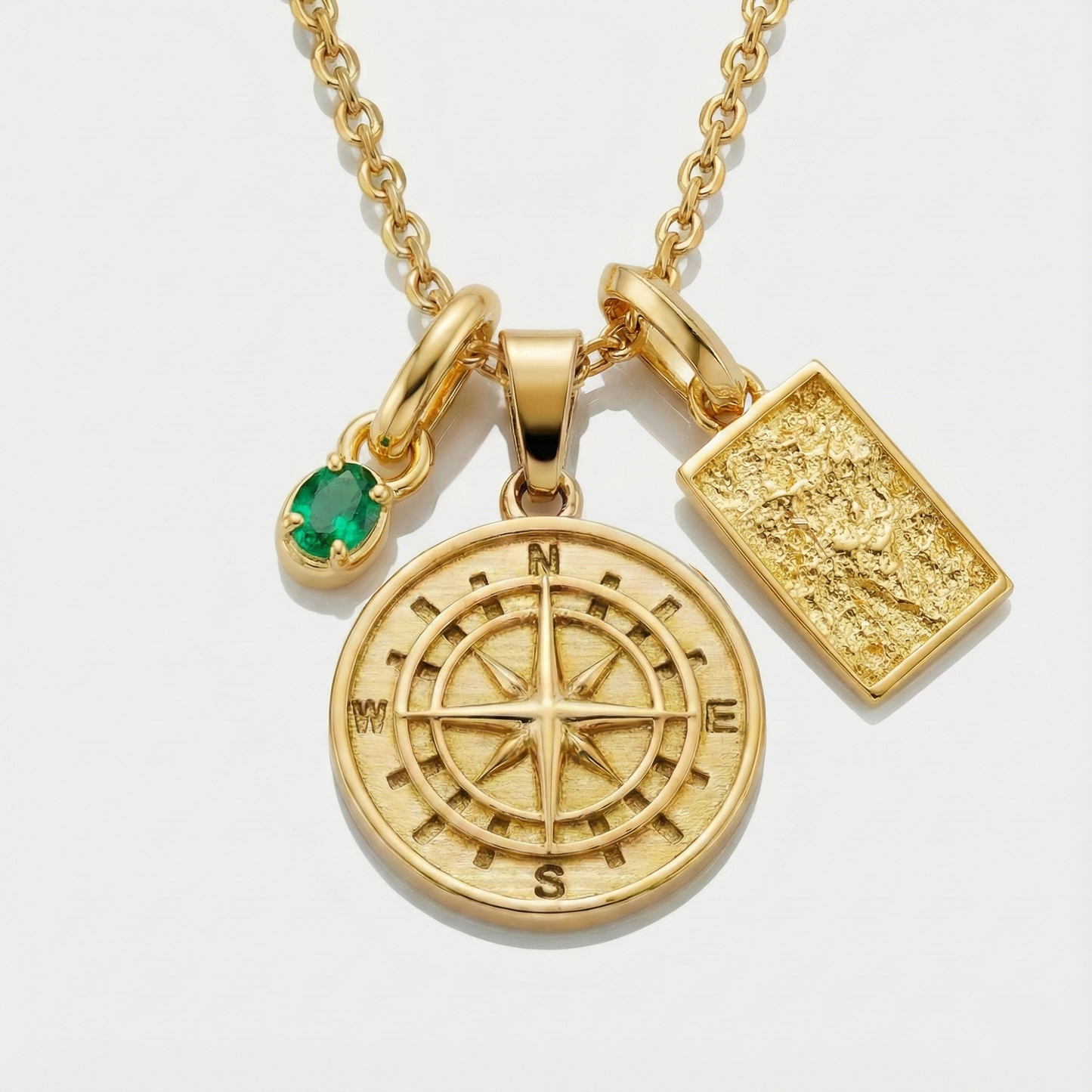 Build Your Own Pendant (Gold) | Emerald Stone