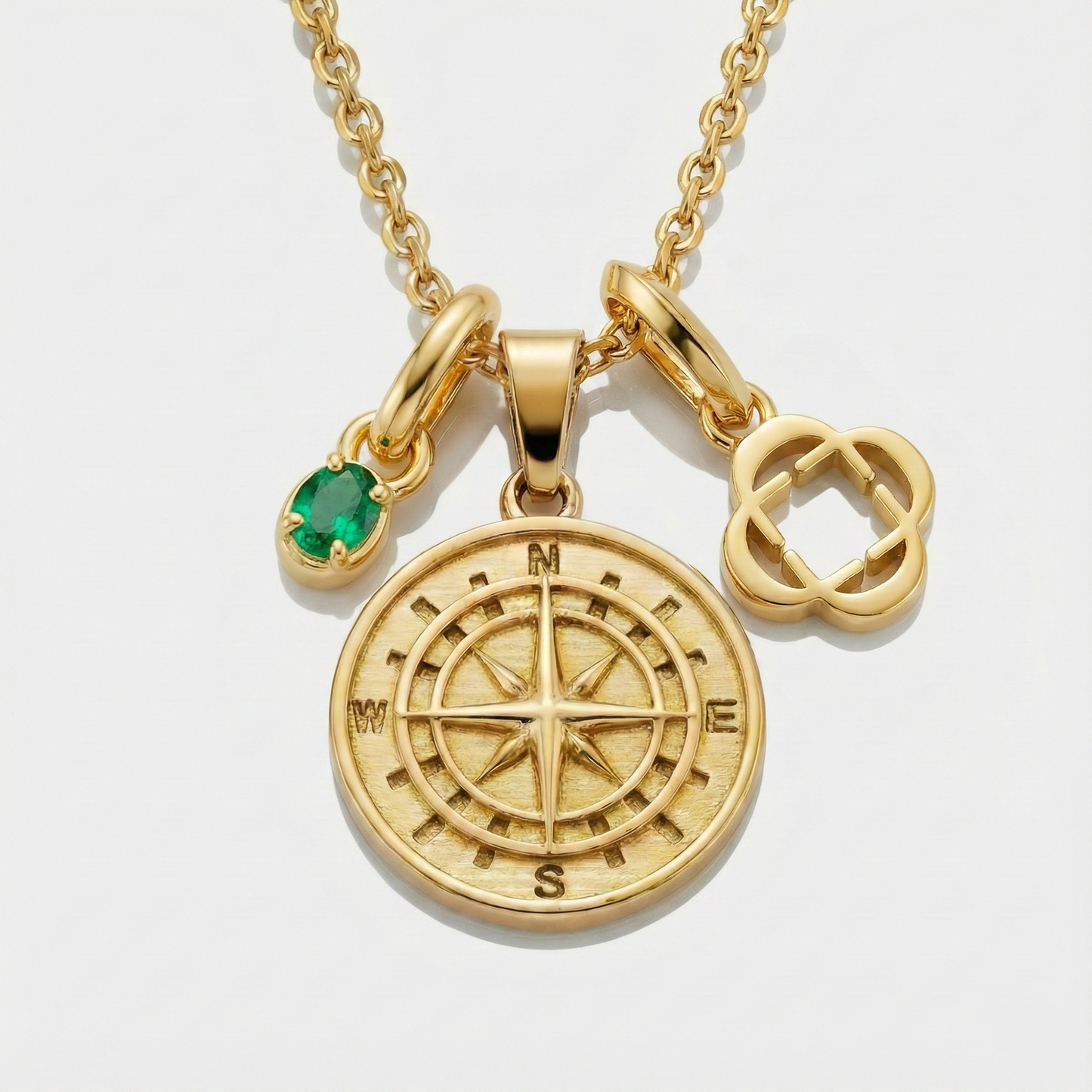 Build Your Own Pendant (Gold) | Emerald Stone