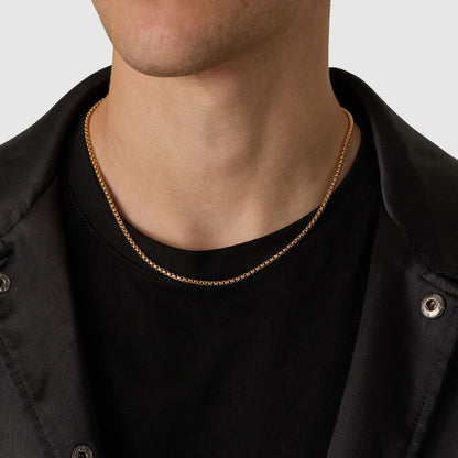 Round Box Chain (Gold) 3mm