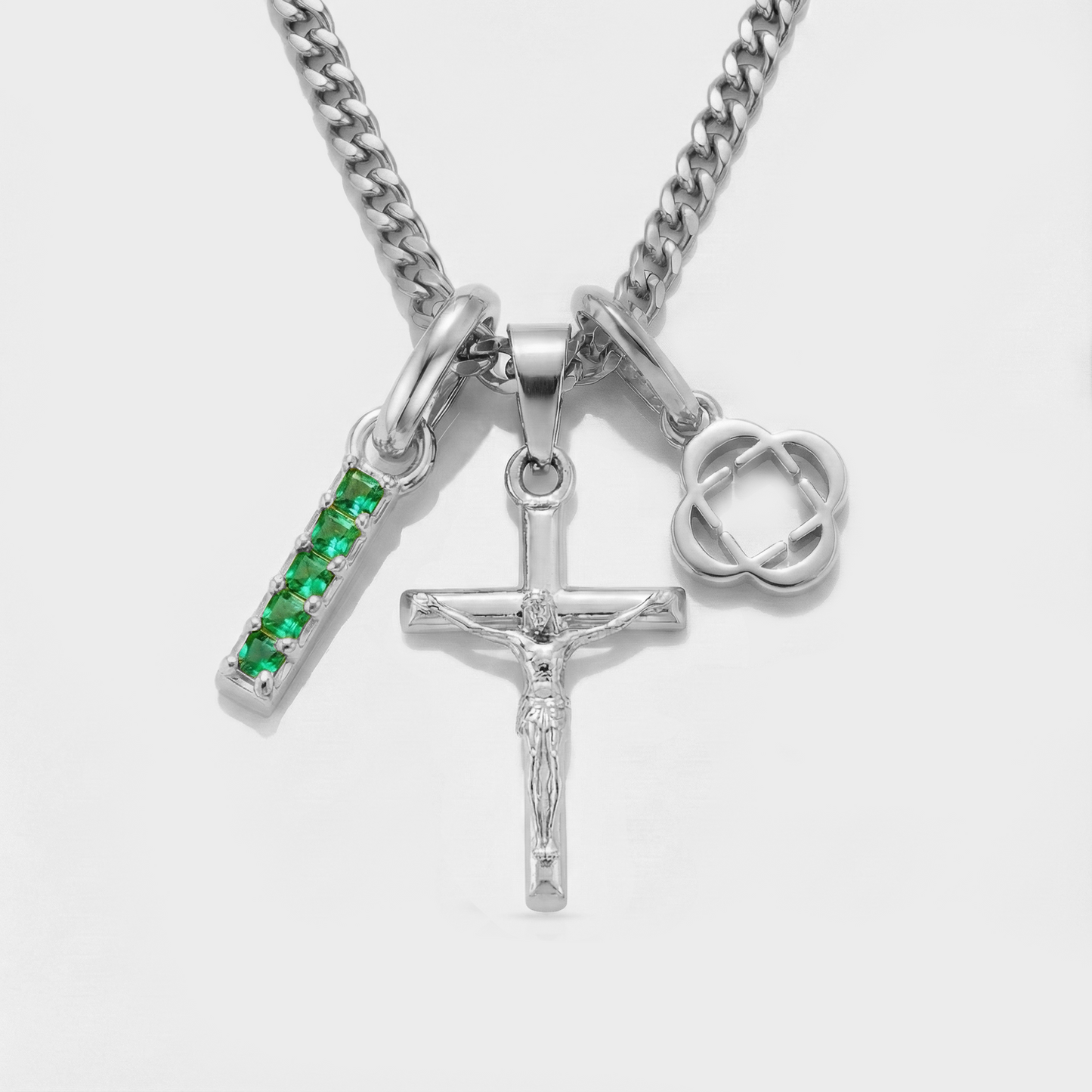 Build Your Own Pendant (Silver) | Emerald Stone