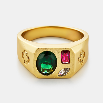 Tri Stone Ring (Gold)