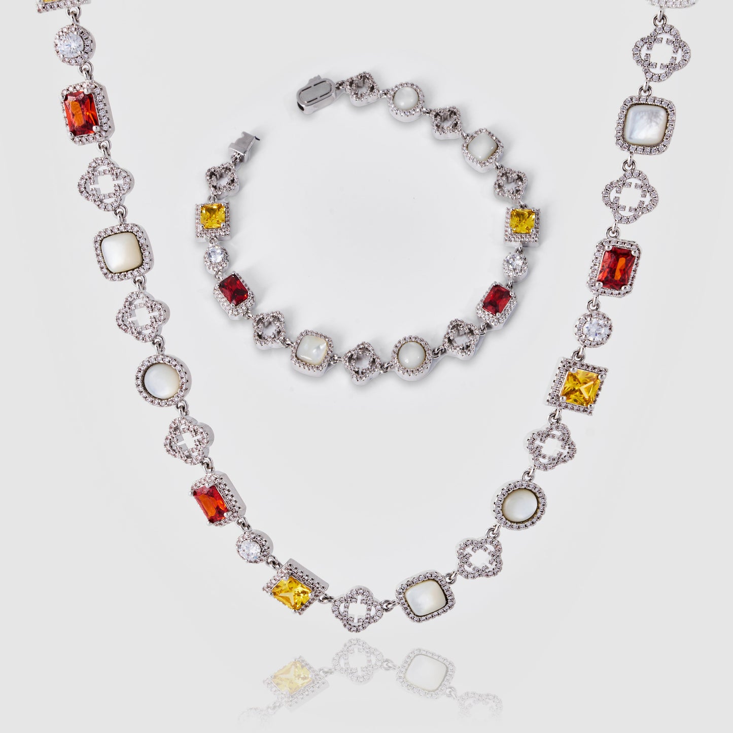 Iced Gemstone Set (Silver)