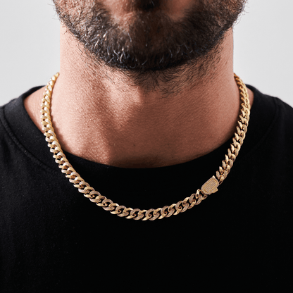 Half Iced Cuban (Gold) 8mm