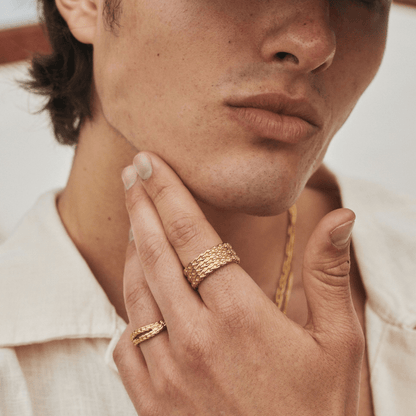 Rope Stack Ring (Gold)