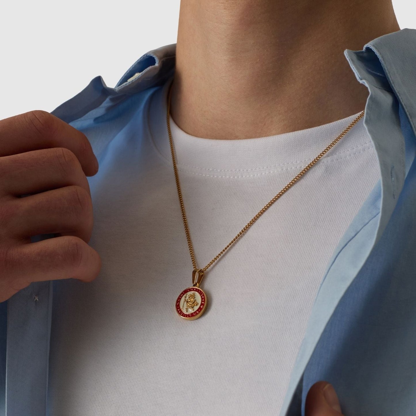 Enamel Saint Christopher (Gold)