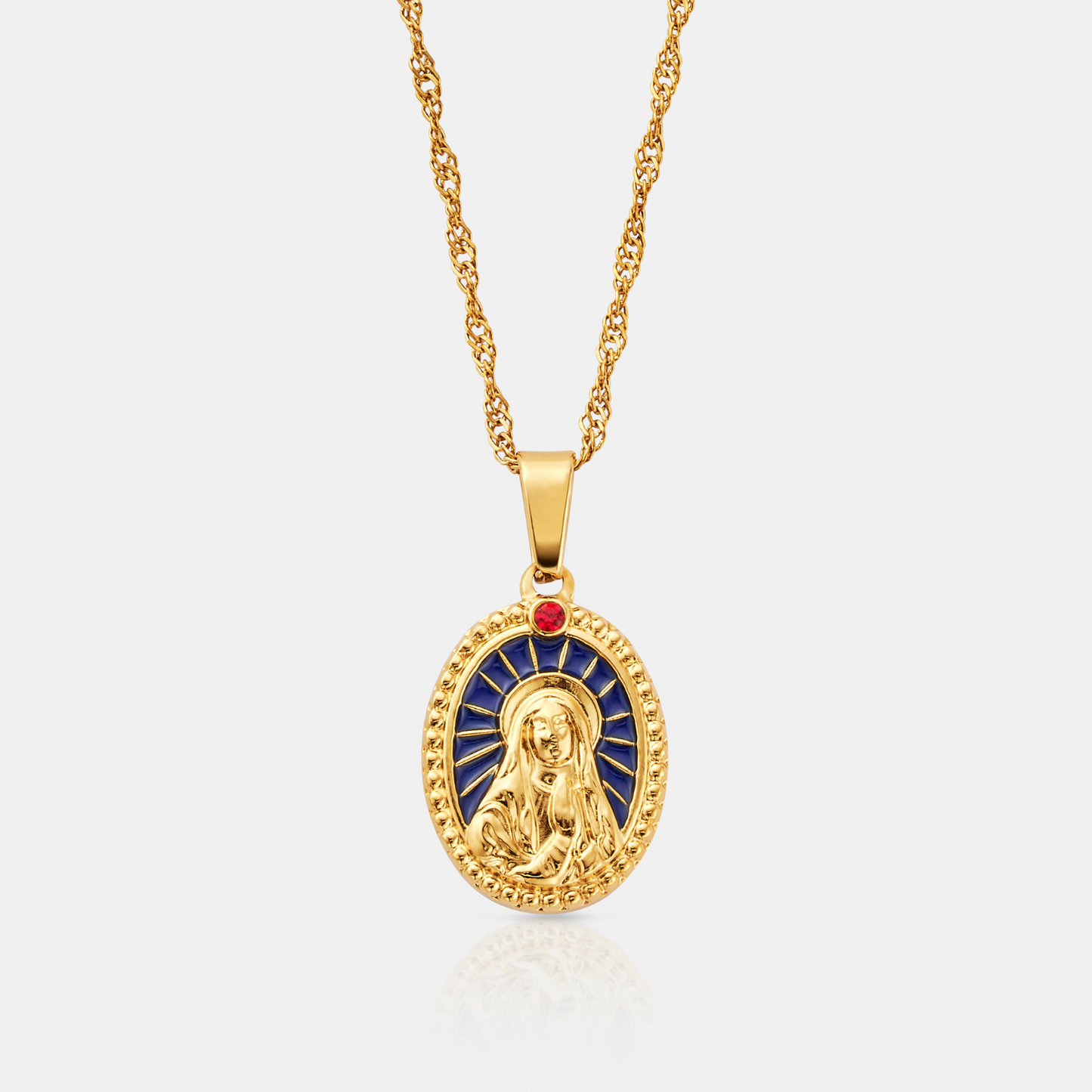 Enamel Virgin Mary (Gold)