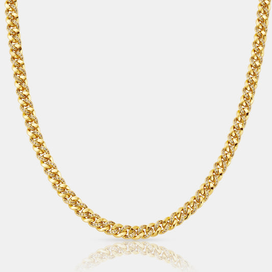 Half Iced Cuban (Gold) 6mm