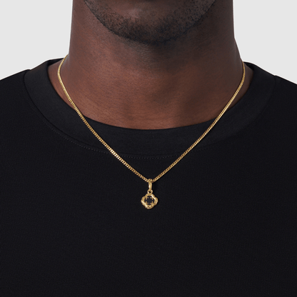 Melted Onyx Clover Stone (18ct Gold) | Sterling Silver