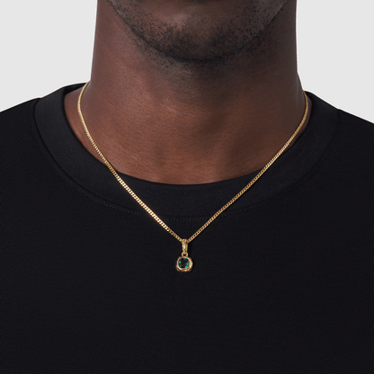 Melted Emerald Stone (18ct Gold) | Sterling Silver