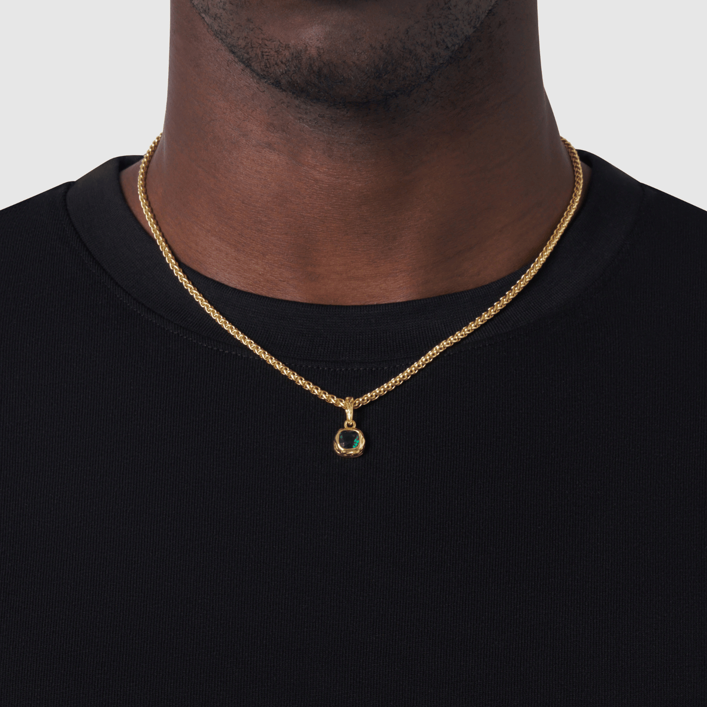 Melted Emerald Stone (18ct Gold) | Sterling Silver