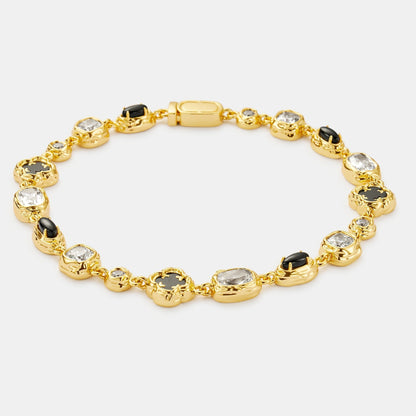 Melted Onyx Gemstone Bracelet (Gold)