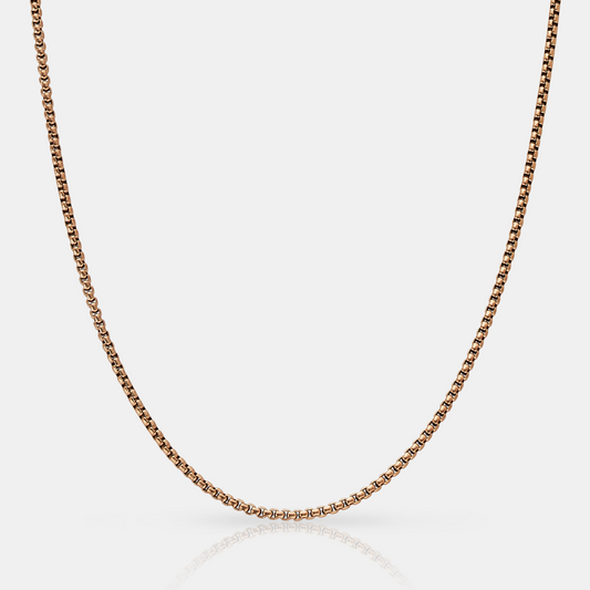 Round Box Chain (Rose Gold) 2mm