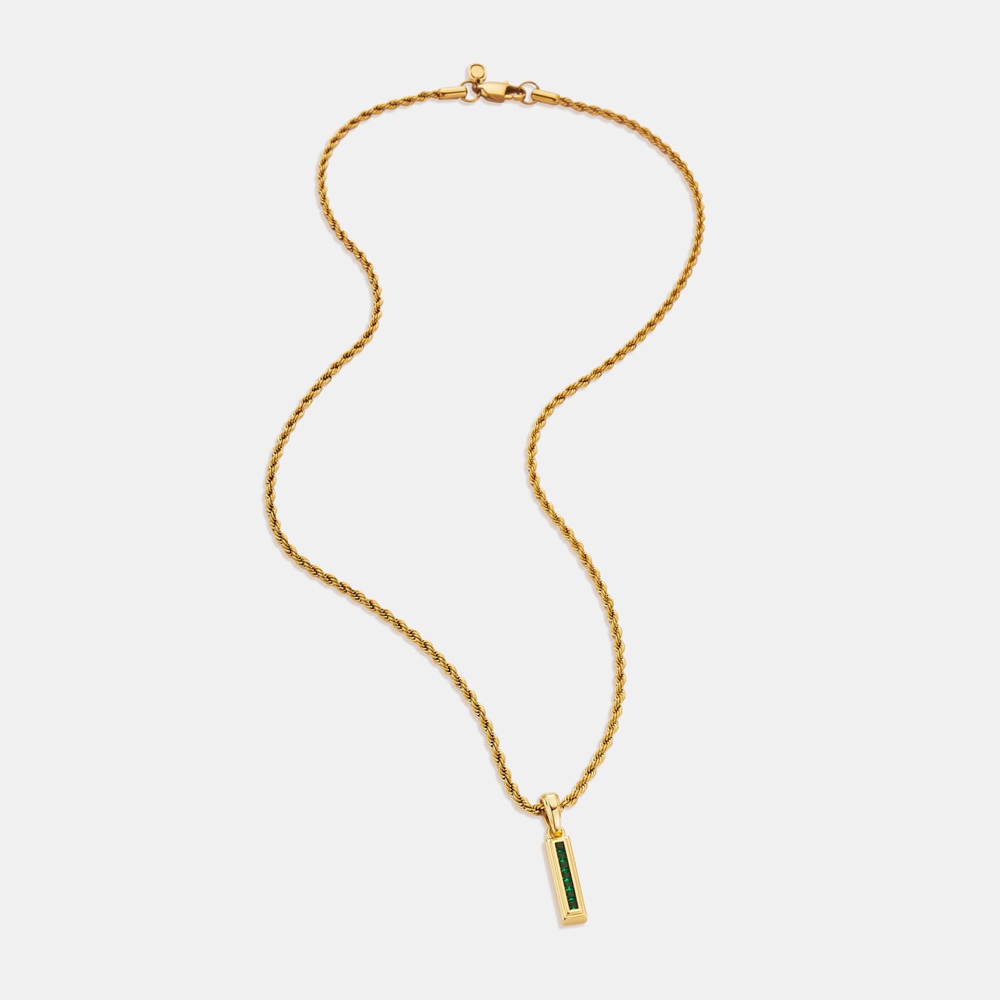Mini Emerald Stone Totem (Gold)
