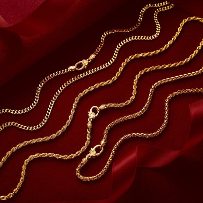 Wheat (18ct Gold) 3mm | Sterling Silver
