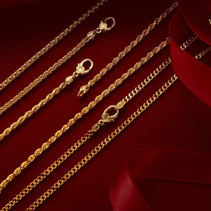 Rope (18ct Gold) 3mm | Sterling Silver